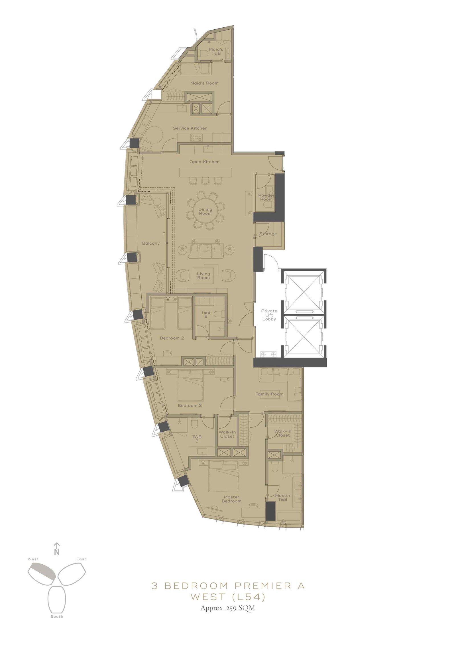 3BR Premier A West L54